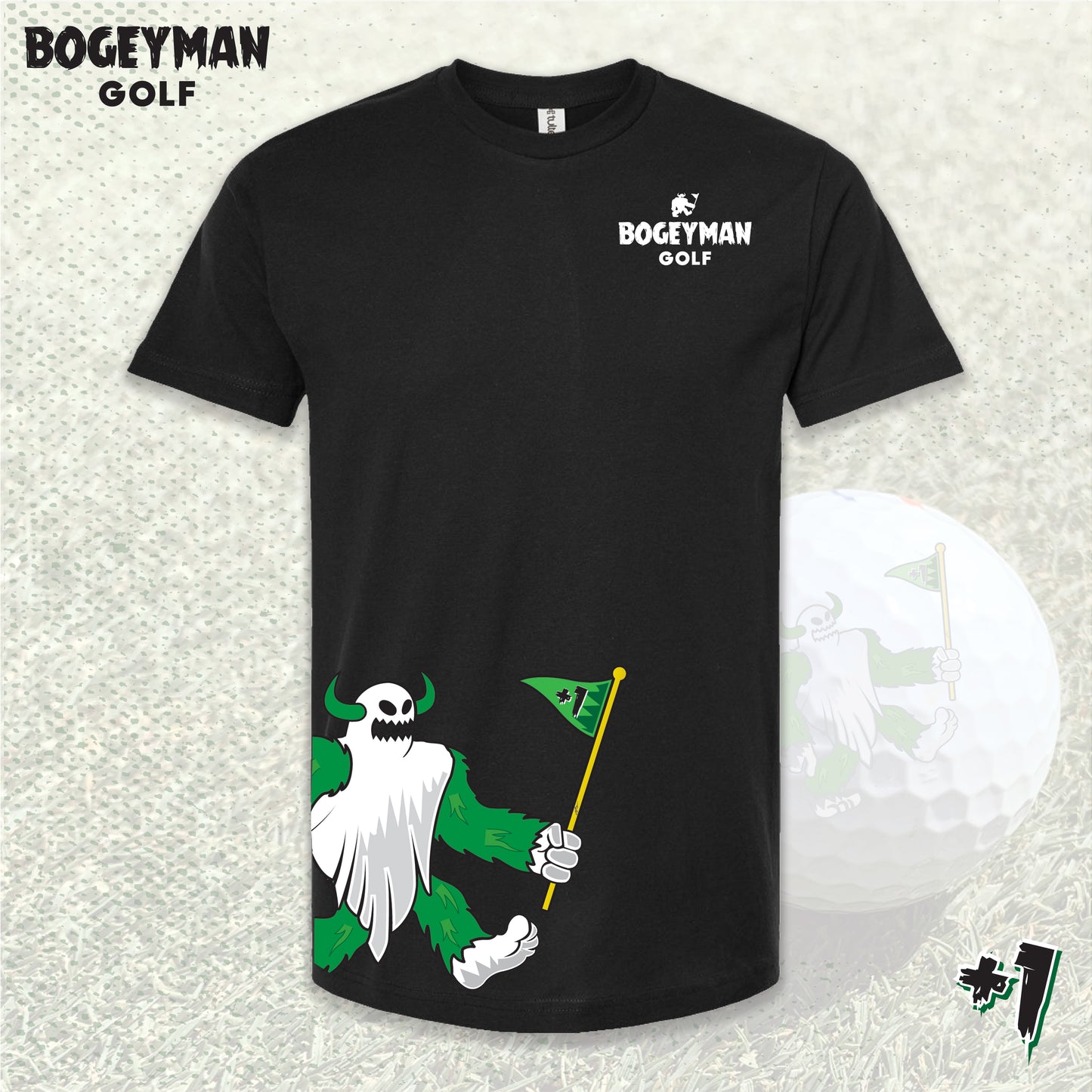 Bogeyman Golf- Classic Tee (Black)